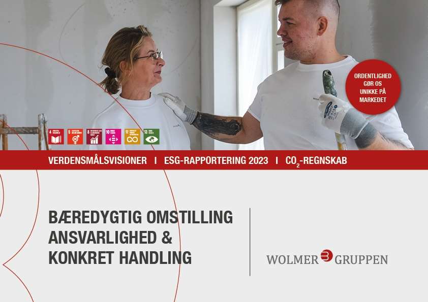 Bæredygtigt malerarbejde via ESG rapport 2023 - Wolmergruppen